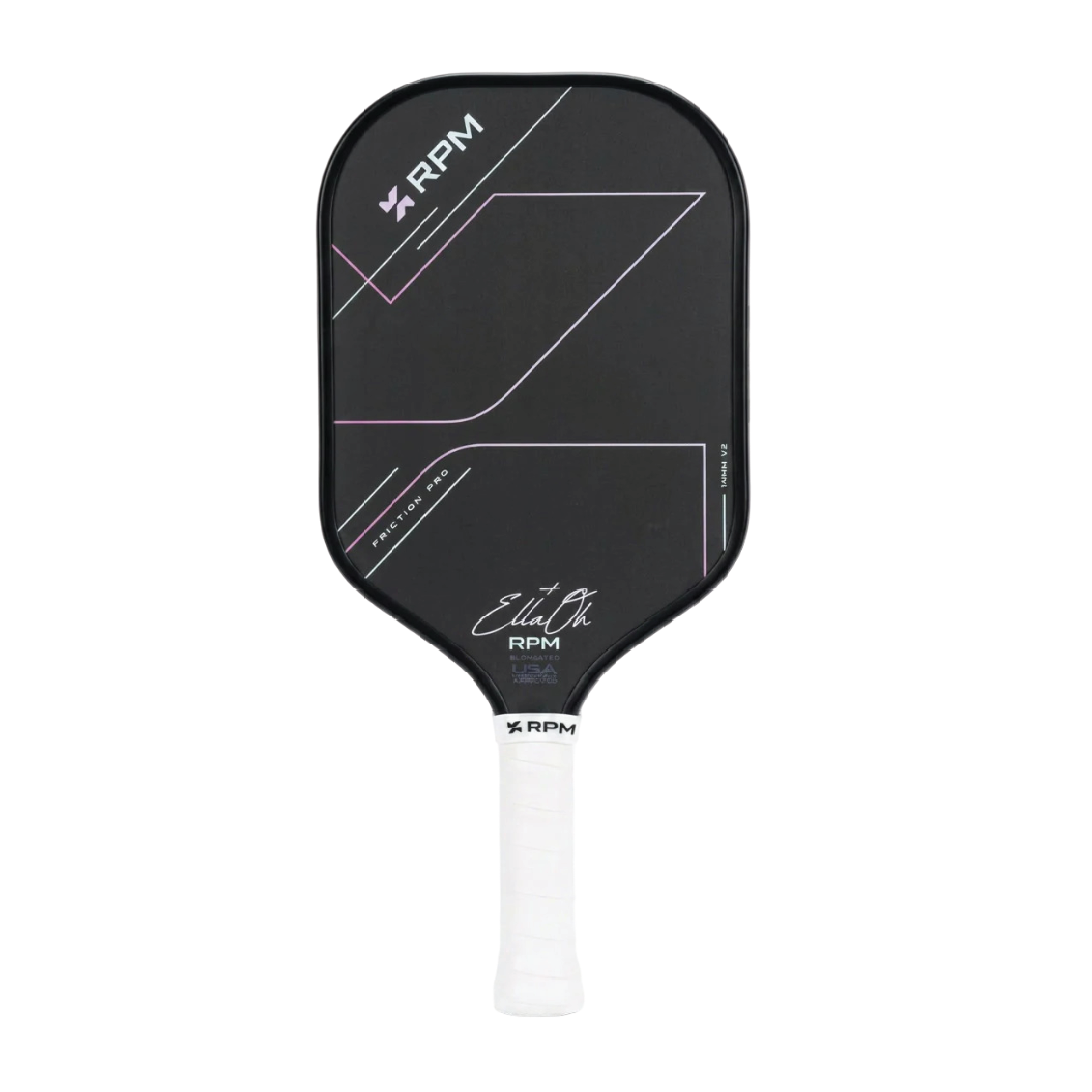 RPM Friction Pro V2 Ella Oh's Signature Edition Pickleball Paddle - Elongated (14mm/16mm)