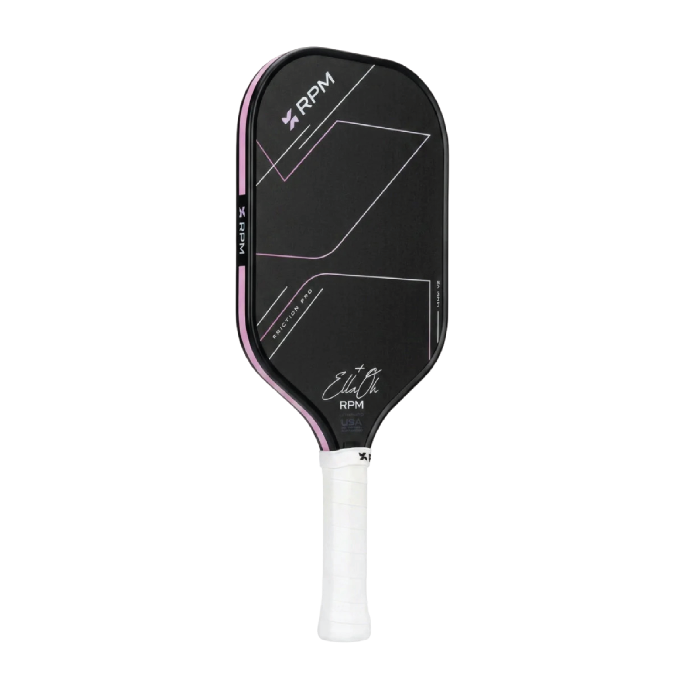 RPM Friction Pro V2 Ella Oh's Signature Edition Pickleball Paddle - Elongated (14mm/16mm)