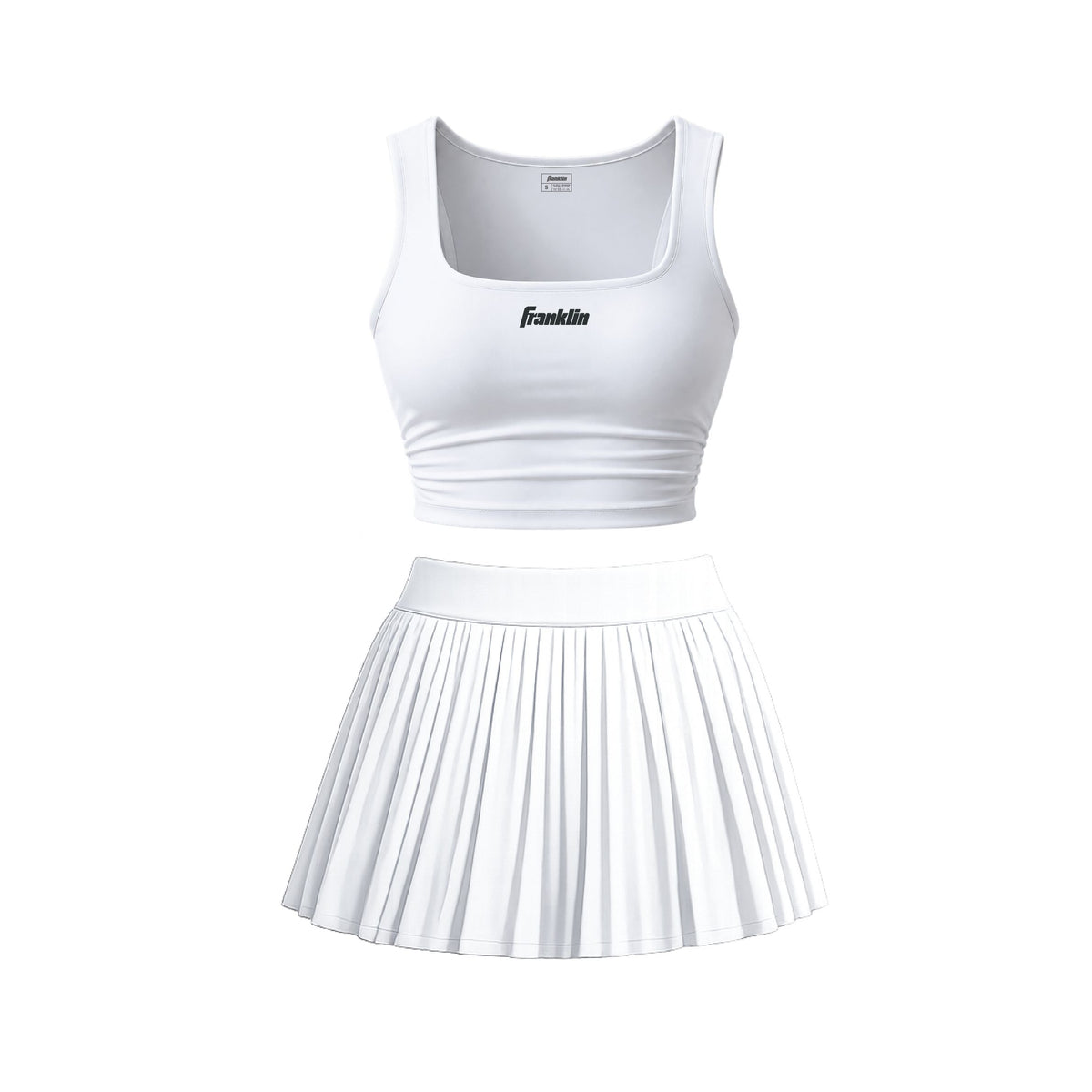 Franklin Women's Performance Sleeveless Cropped Sportswear Set (White)