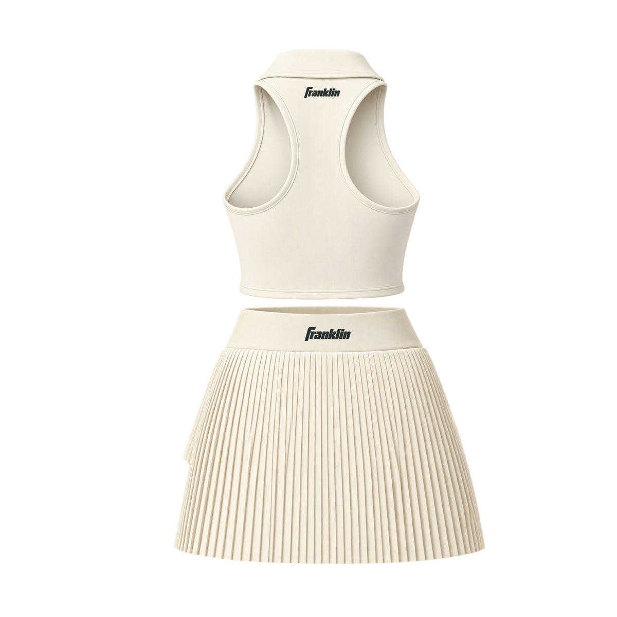 Franklin Women's Performance Sleeveless Polo Collar Sportswear Set (White)