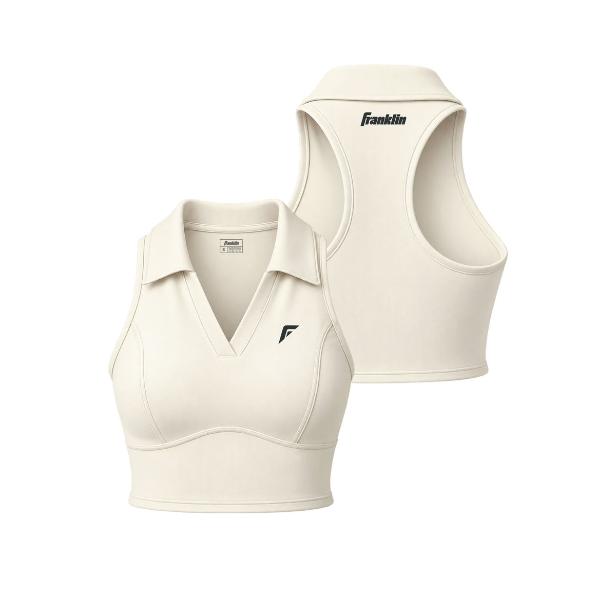 Franklin Women's Performance Sleeveless Polo Collar Sportswear Set (White)