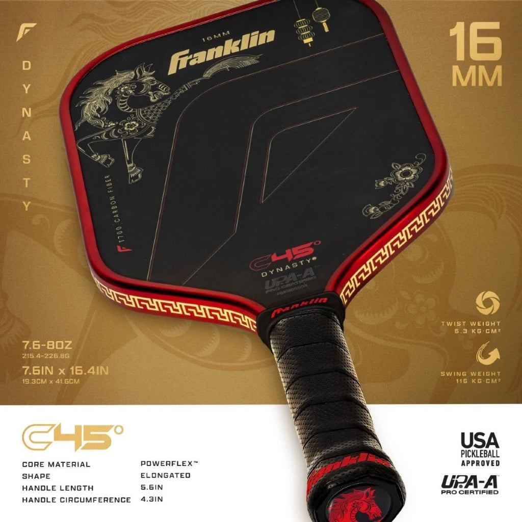 Franklin C45° Dynasty Chinese New Year Edition Carbon Fiber Pickleball Paddle