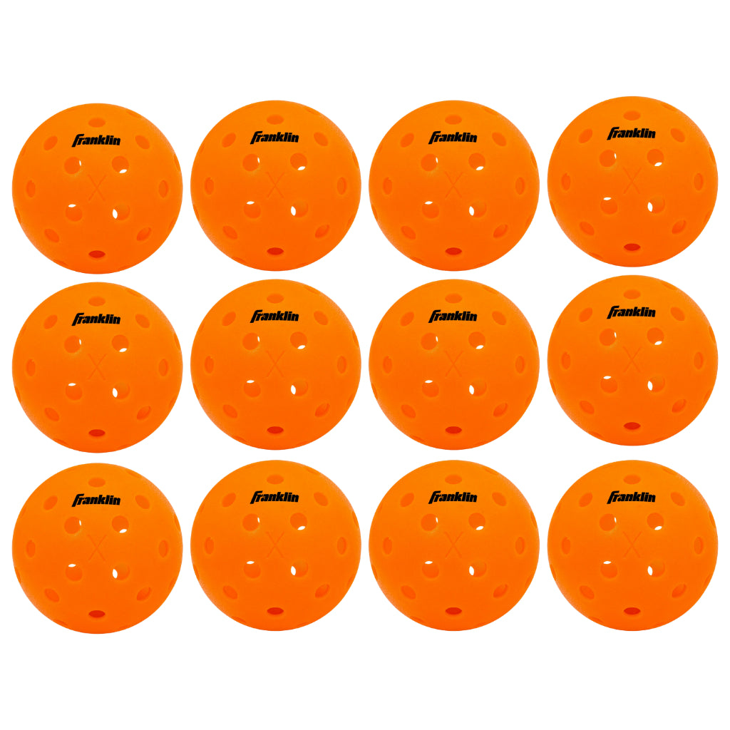 Franklin Sports X-40 Lava Outdoor Pickleballs 40 Holes with Logo