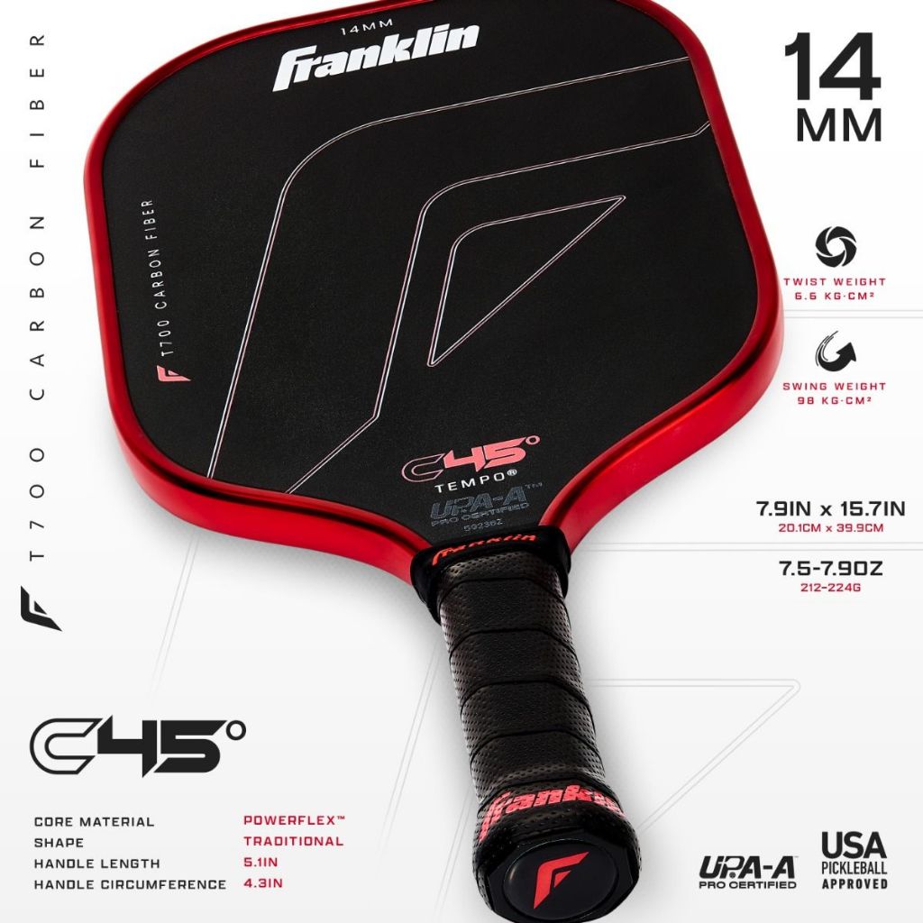 Franklin C45° Tempo Carbon Fiber Pickleball Paddle