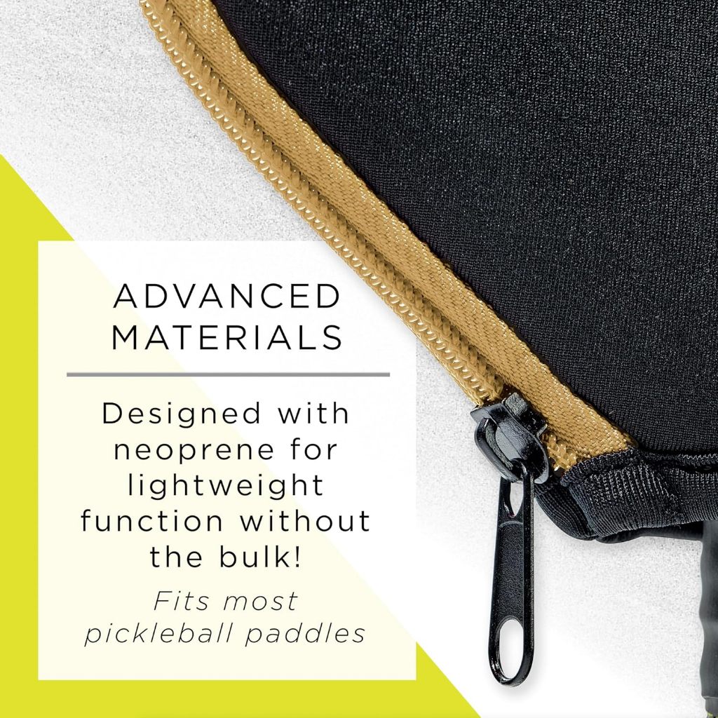 Franklin Pickleball Paddle Cover - Protective Padded Cover with Fence Hook - Universal Size Paddle Case