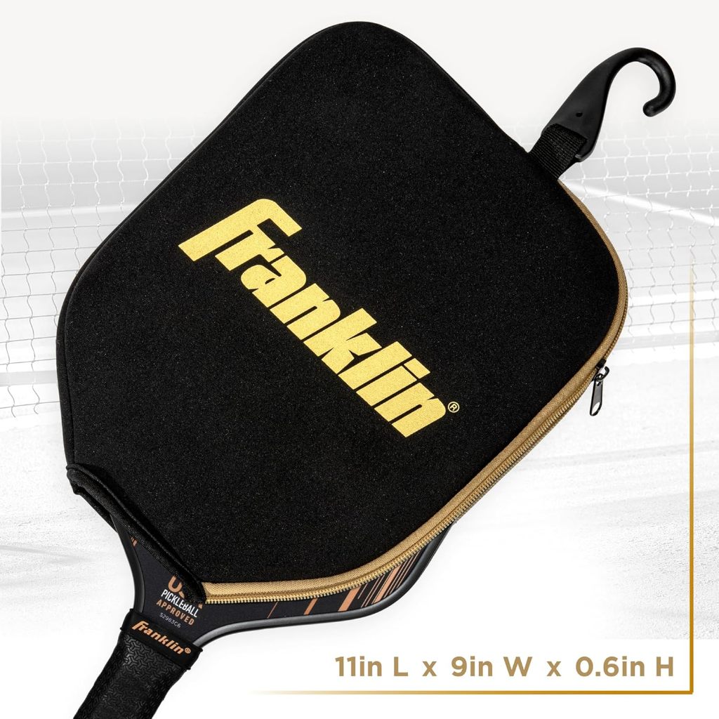 Franklin Pickleball Paddle Cover - Protective Padded Cover with Fence Hook - Universal Size Paddle Case
