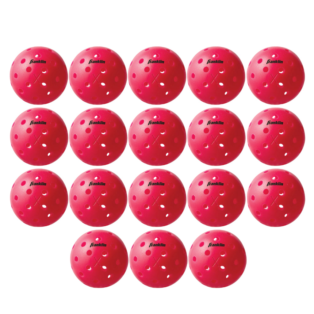 Franklin Sports X-40 Pink Outdoor Pickleballs 40 Holes with Logo