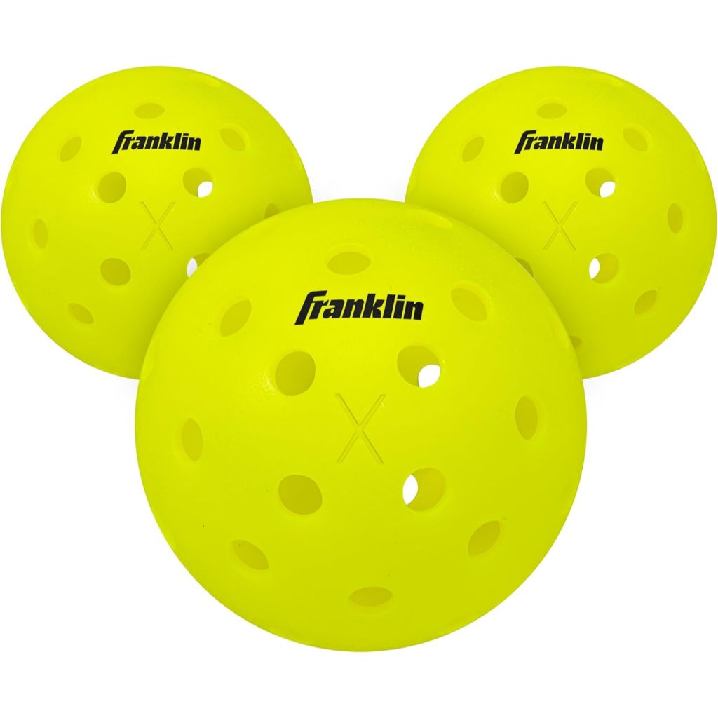 Franklin Sports X-40 Outdoor Pickleballs 40 Holes with Logo