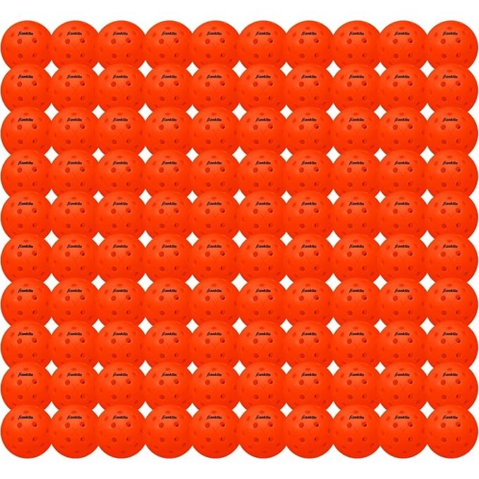 Franklin Sports 100 Balls Box X-40 Outdoor Pickleballs 40 Holes with Logo