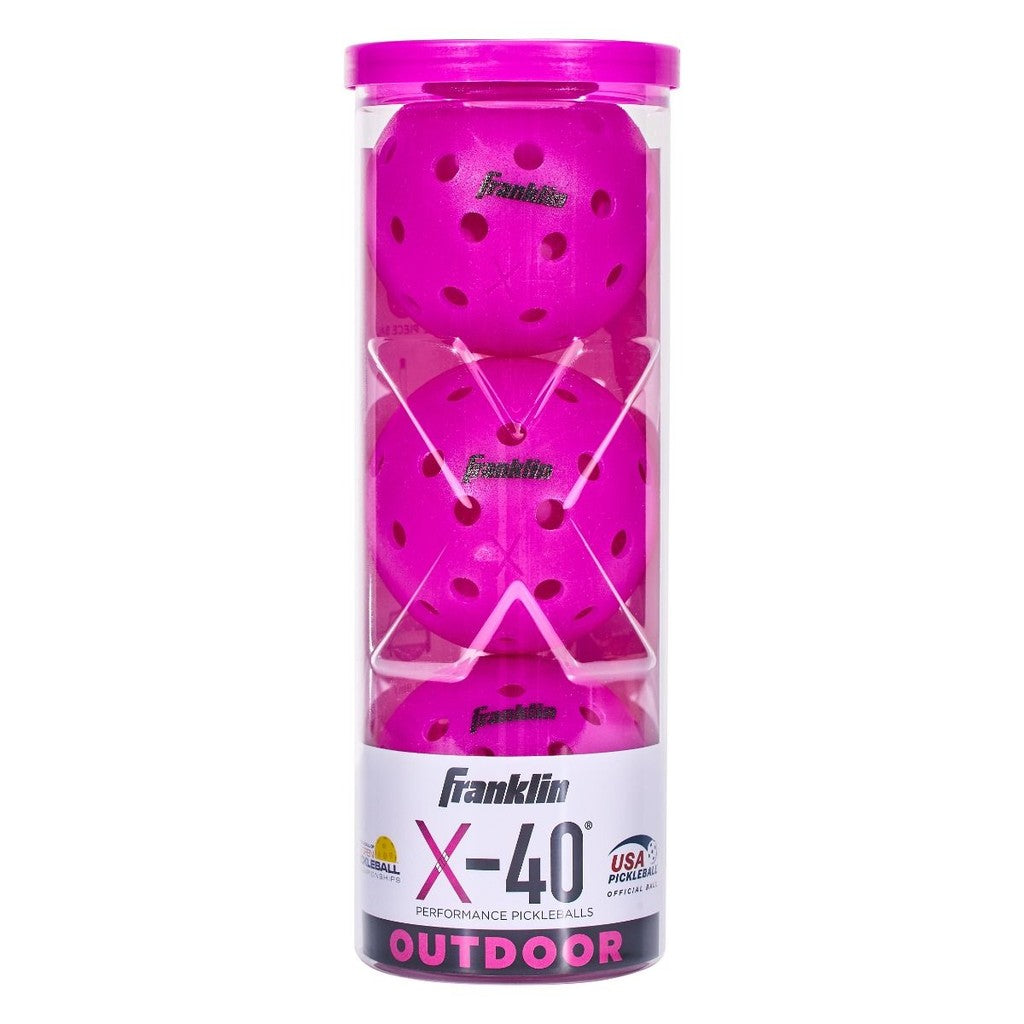 Franklin X-40 Pickleballs Purple 3-Balls Tube