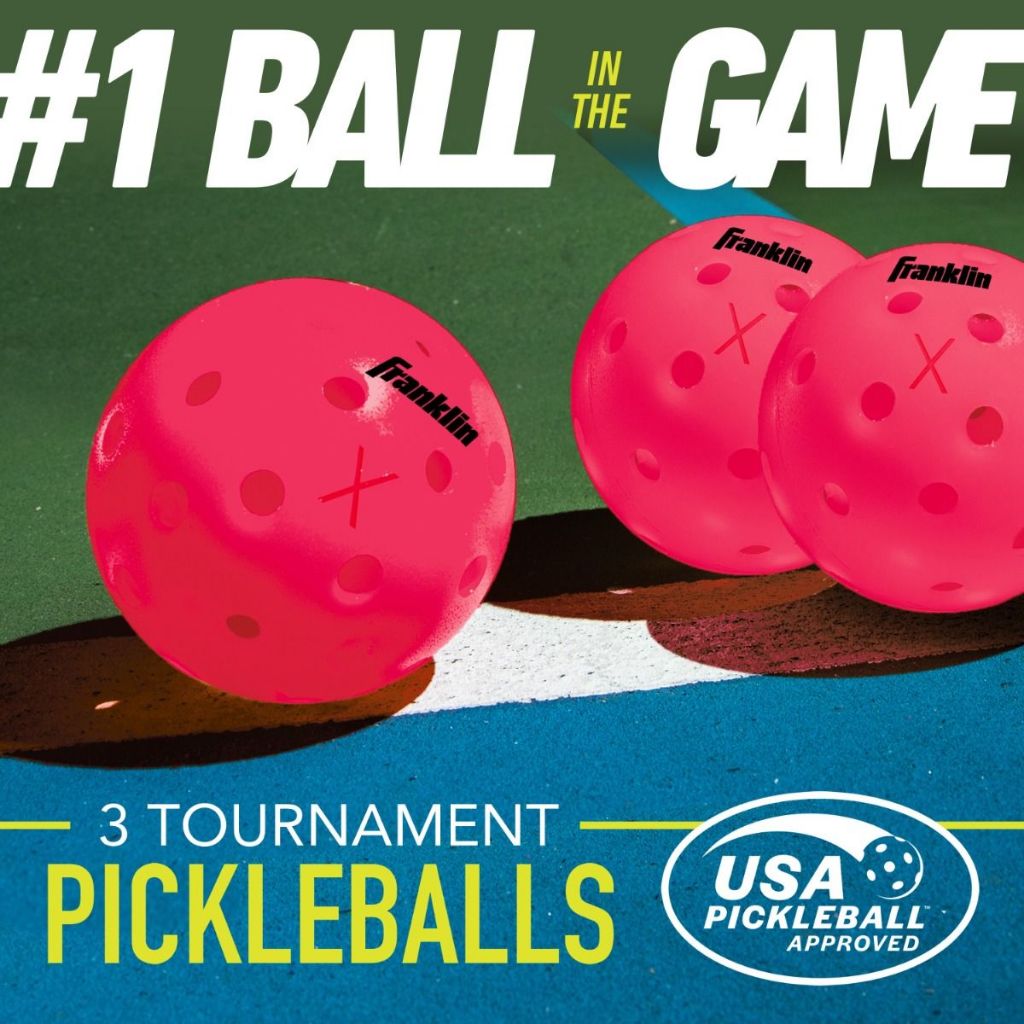 Franklin X-40 Pickleballs Pink 3-Balls Tube