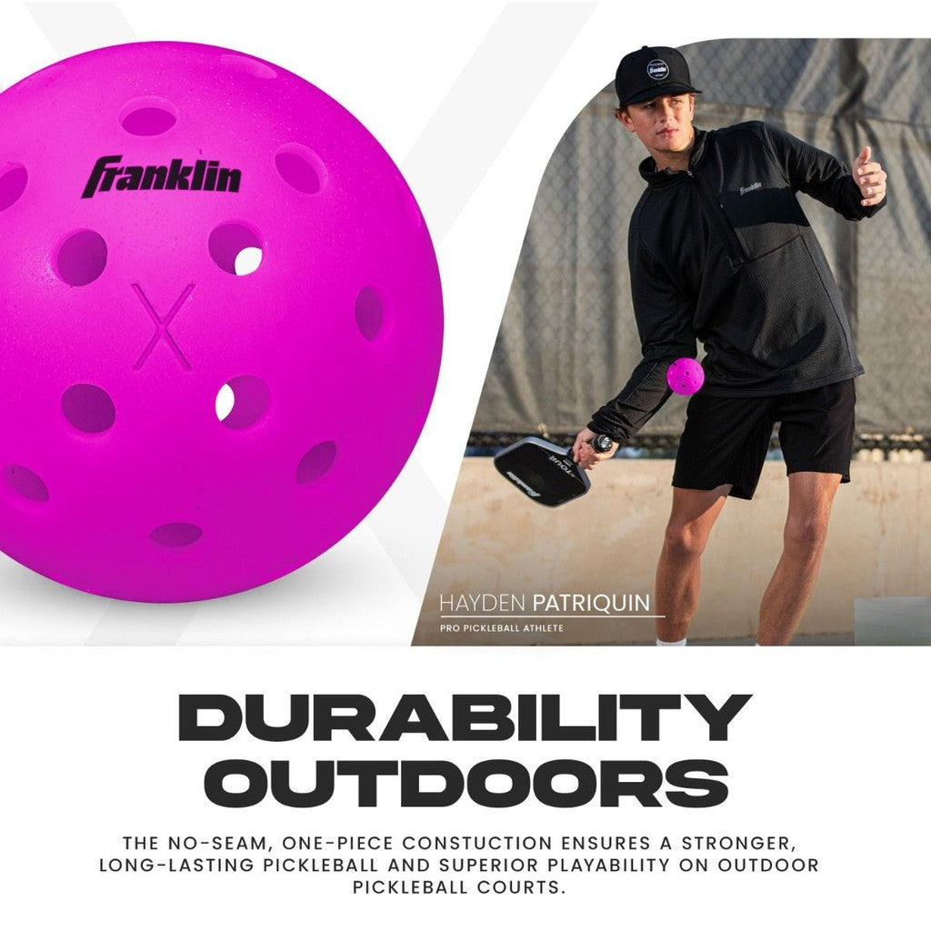 Franklin X-40 Pickleballs Purple 3-Balls Tube