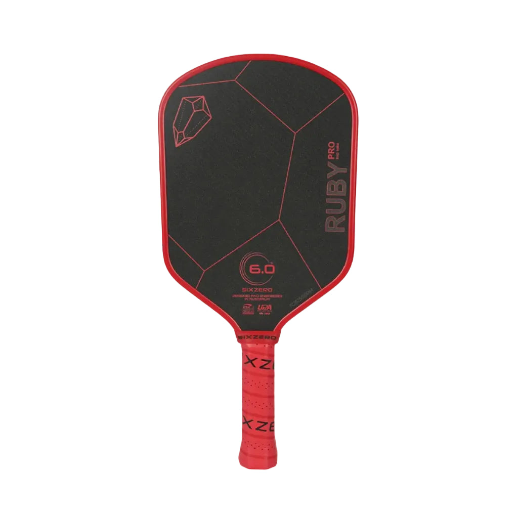 Six Zero Ruby Pro Pickleball Paddle - Red / Rubine (14mm)