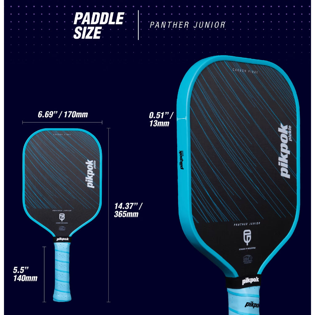 Pikpok Panther Junior 13mm Pickleball Paddle Kids Paddle
