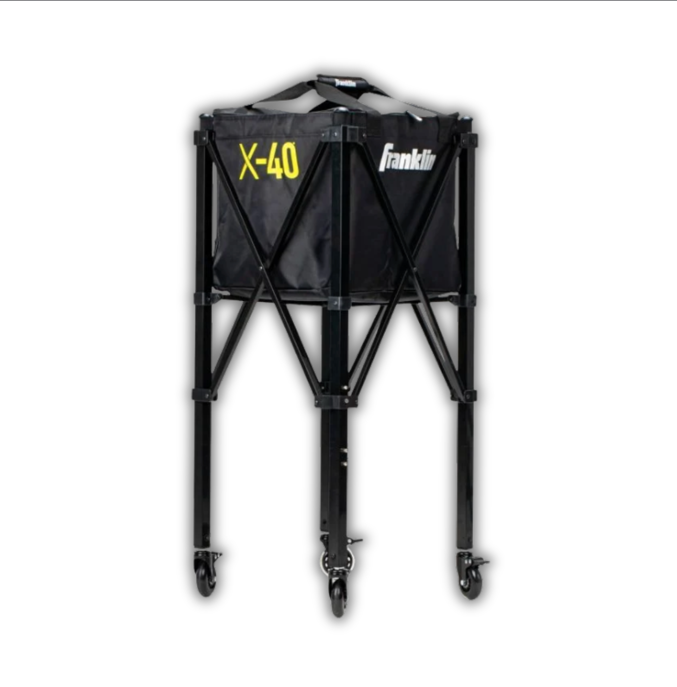 Franklin Portable Pickleball Trolley + Carry Bag - 100 Ball Pickleball Caddy + Travel Basket with Wheels