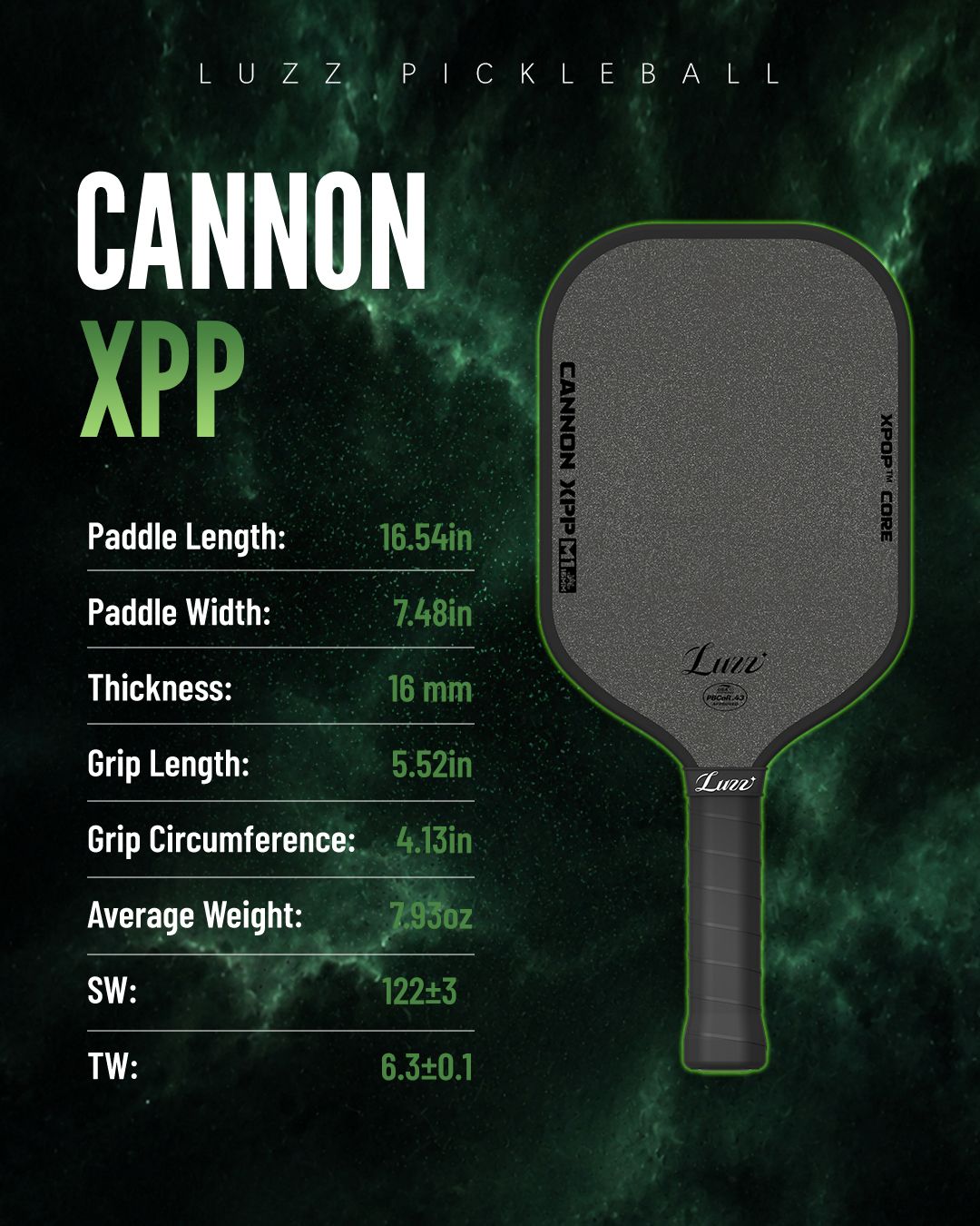 Luzz Cannon XPP M1 Pickleball Paddle