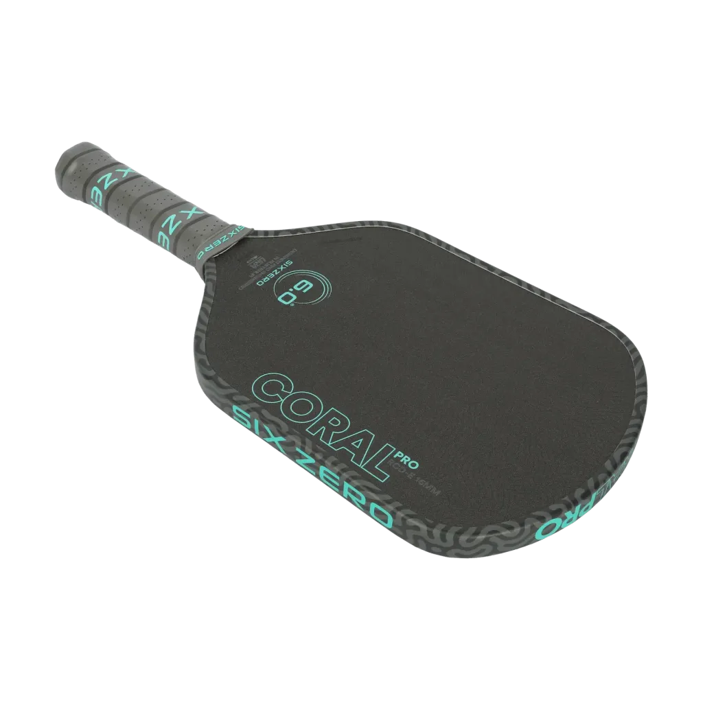 Six Zero Coral Pro Pickleball Paddle - Electric Blue 16mm (Hybrid/ Elongated/ Widebody)