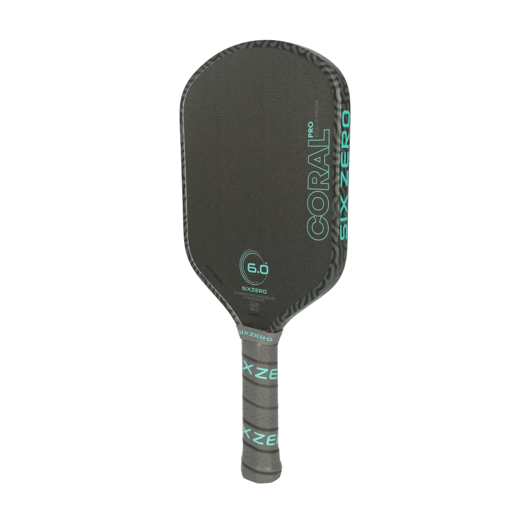Six Zero Coral Pro Pickleball Paddle - Electric Blue 16mm (Hybrid/ Elongated/ Widebody)