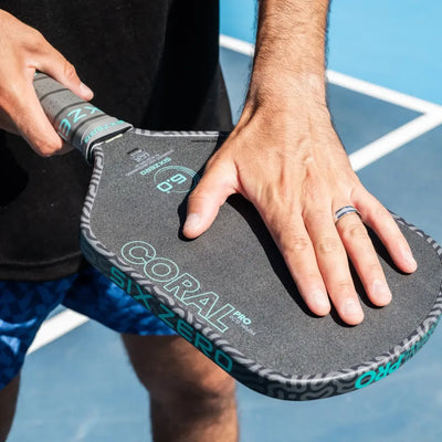 Six Zero Coral Pro Pickleball Paddle - Electric Blue 16mm (Hybrid/ Elongated/ Widebody)