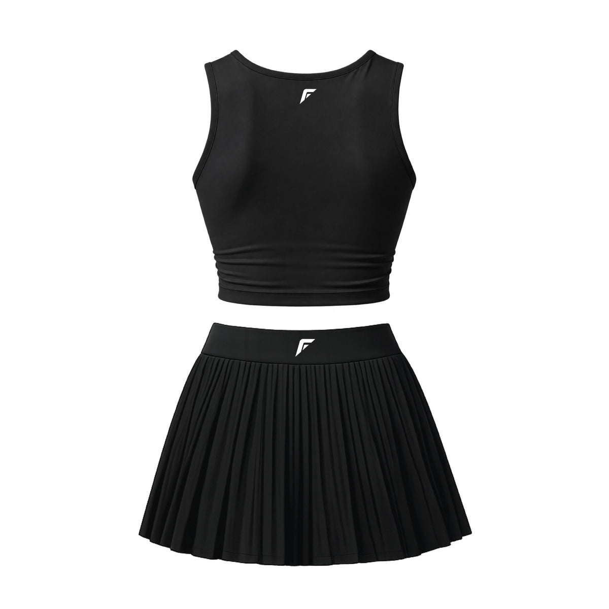 Franklin Women's Performance Sleeveless Cropped Sportswear Set (Black)