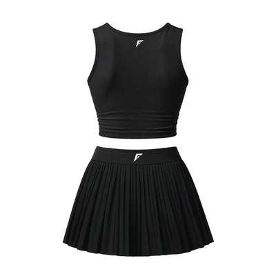 Franklin Women's Performance Sleeveless Cropped Sportswear Set (Black)