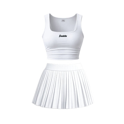 Franklin Women's Performance Sleeveless Cropped Sportswear Set (White)