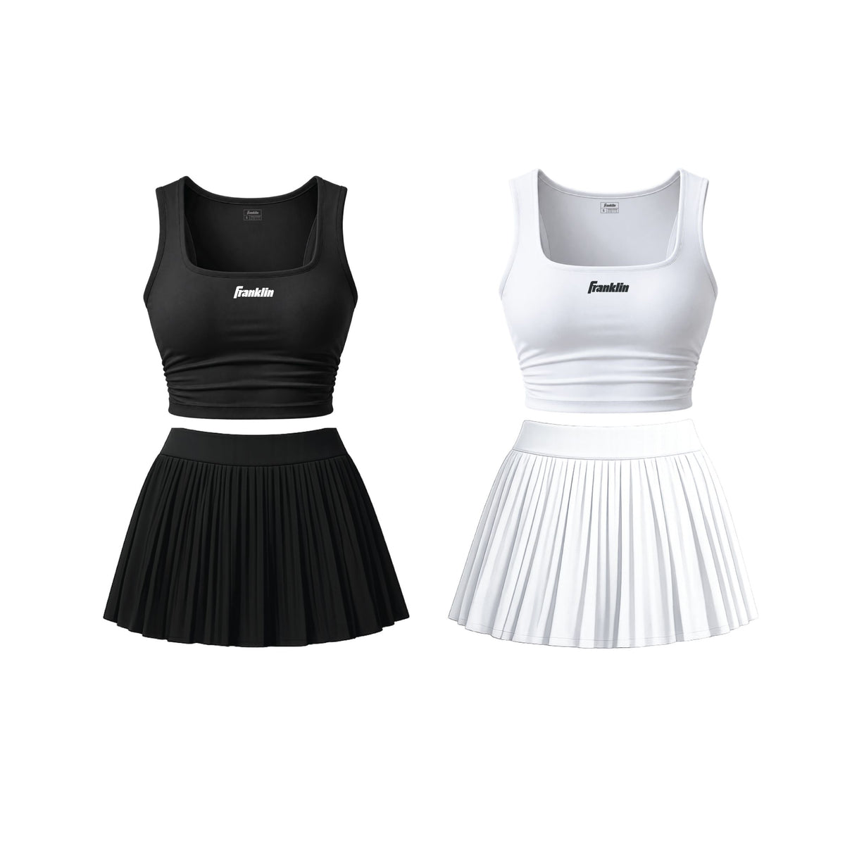 Franklin Women's Performance Sleeveless Cropped Sportswear Set (Black)
