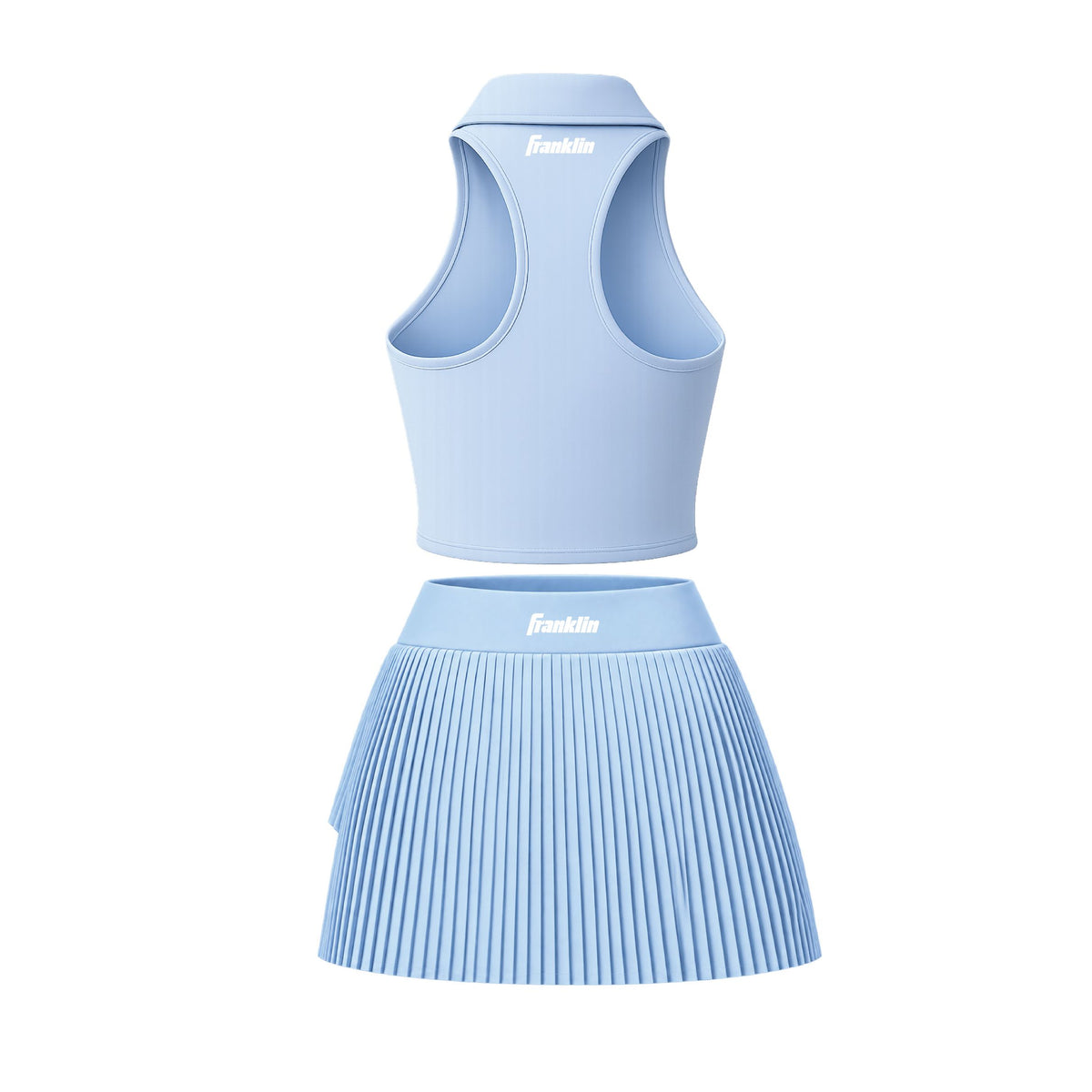 Franklin Women's Performance Sleeveless Polo Collar Sportswear Set (Sky Blue)