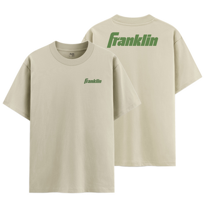 Franklin Shirt 100% Cotton Unisex Lifestyle Oversized Tee (Beige/Green)