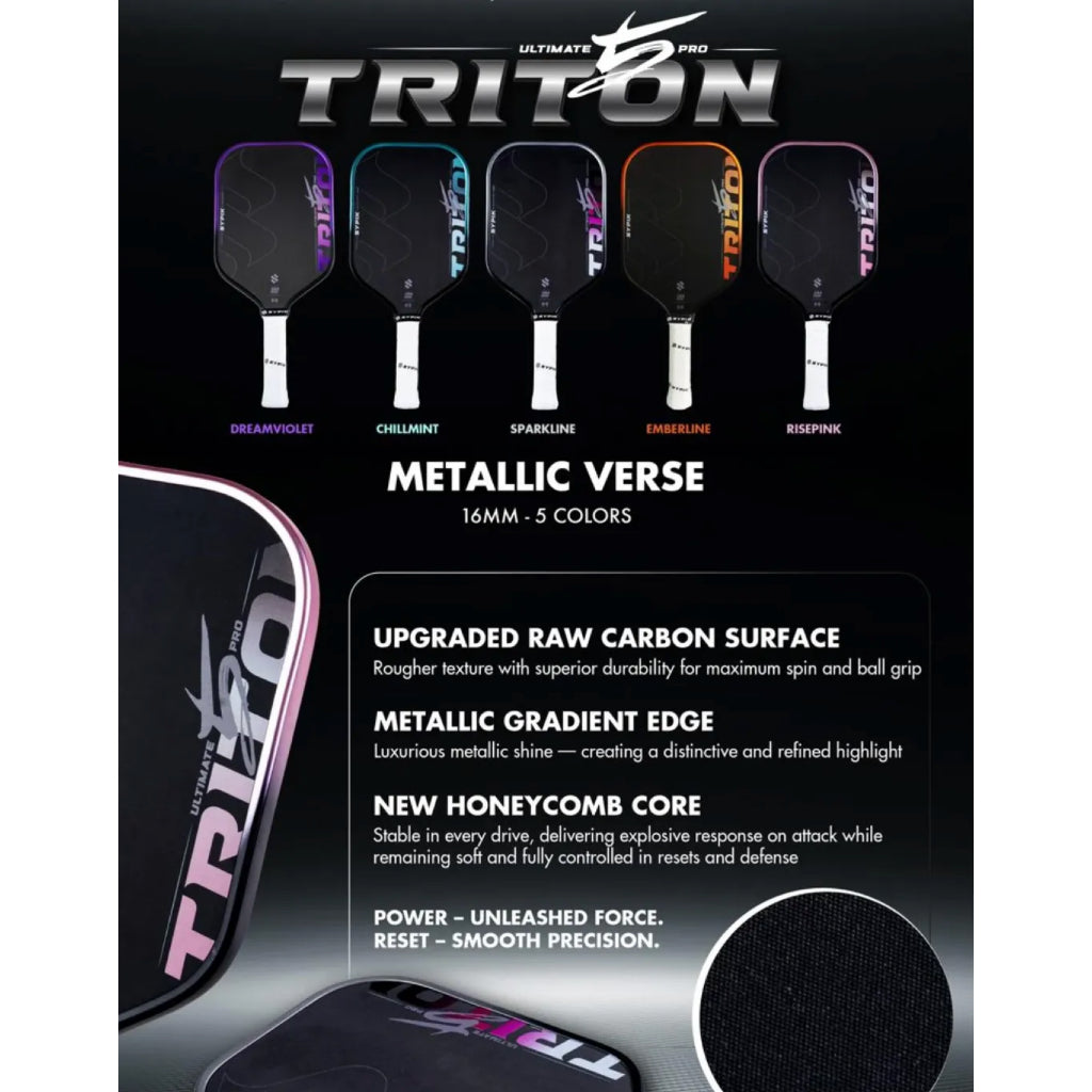 Sypik Triton 5 Ultimate Pro Tour Pickleball Paddle 16mm