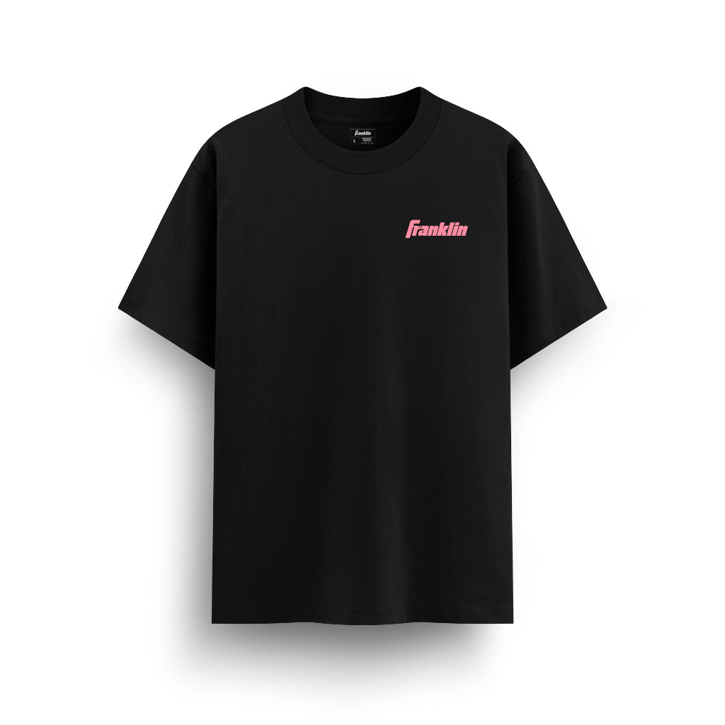 Franklin Shirt 100% Cotton Unisex Black Lifestyle Oversized Tee