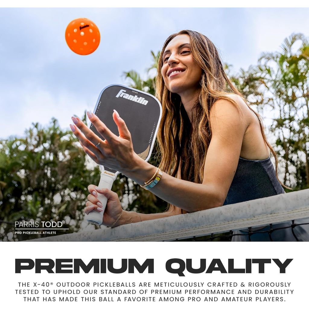 Franklin Sports X-40 Lava Outdoor Pickleballs 40 Holes with Logo
