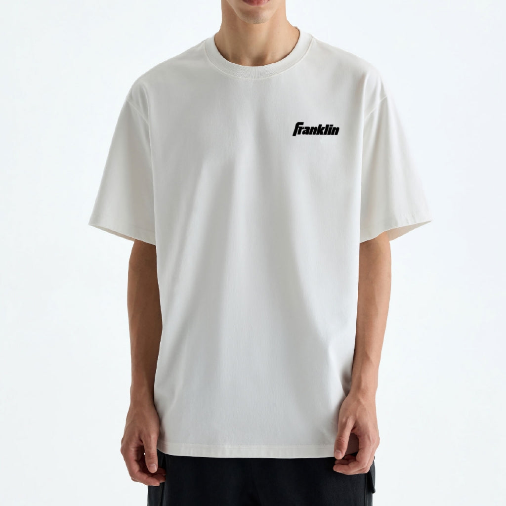 Franklin Shirt 100% Cotton Unisex White Lifestyle Oversized Tee