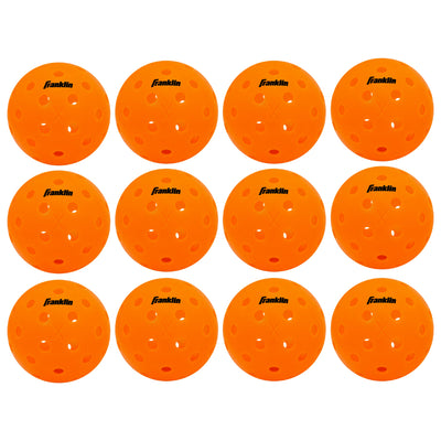Franklin Sports X-40 Lava Outdoor Pickleballs 40 Holes with Logo