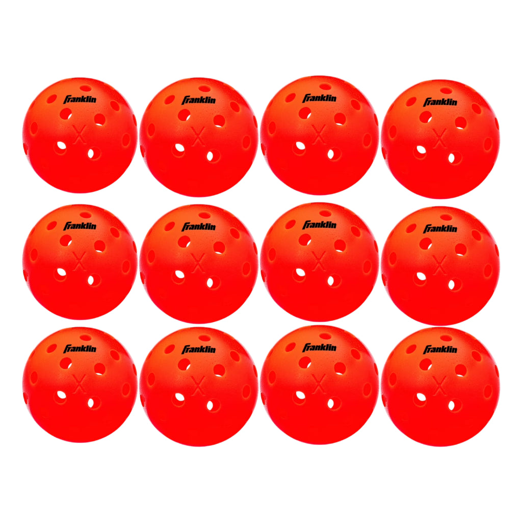 Franklin Sports X-40 Ember Outdoor Pickleballs 40 Holes with Logo
