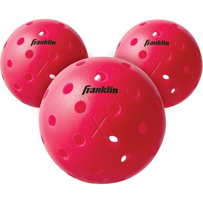 Franklin Sports X-40 Pink Outdoor Pickleballs 40 Holes with Logo