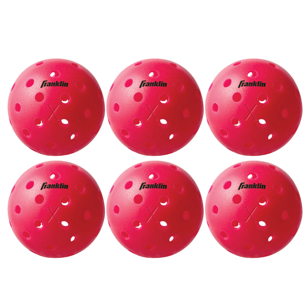 Franklin Sports X-40 Pink Outdoor Pickleballs 40 Holes with Logo