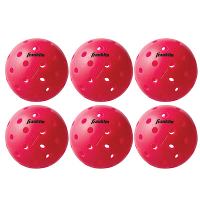 Franklin Sports X-40 Pink Outdoor Pickleballs 40 Holes with Logo