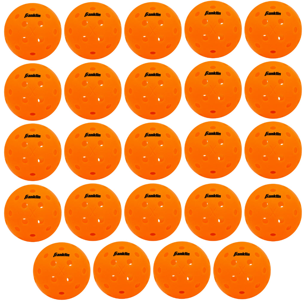 Franklin Sports X-40 Lava Outdoor Pickleballs 40 Holes with Logo