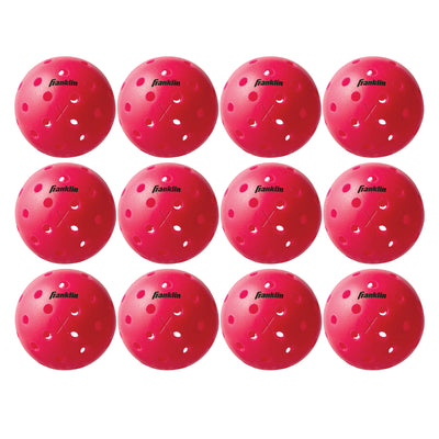 Franklin Sports X-40 Pink Outdoor Pickleballs 40 Holes with Logo