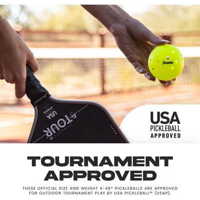 Franklin X-40 Pickleballs Yellow Optic 3-Balls Tube
