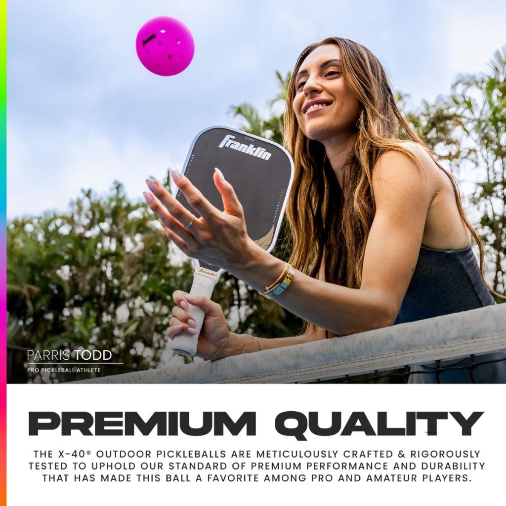 Franklin X-40 Pickleballs 6 Balls Neon Pack Mixed Colours