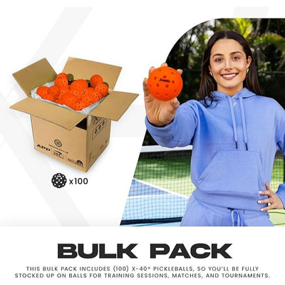 Franklin Sports 100 Balls Box X-40 Outdoor Pickleballs 40 Holes with Logo