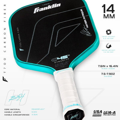 Franklin Hayden Patriquin Edition C45° Carbon Fiber Pickleball Paddle 14/16mm