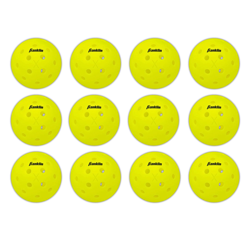 Franklin Sports X-40 Outdoor Pickleballs 40 Holes with Logo