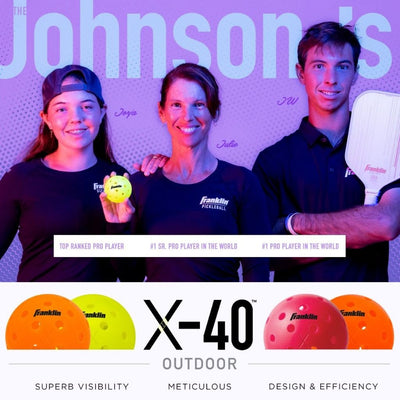 Franklin X-40 Pickleballs Ember 3-Balls Tube