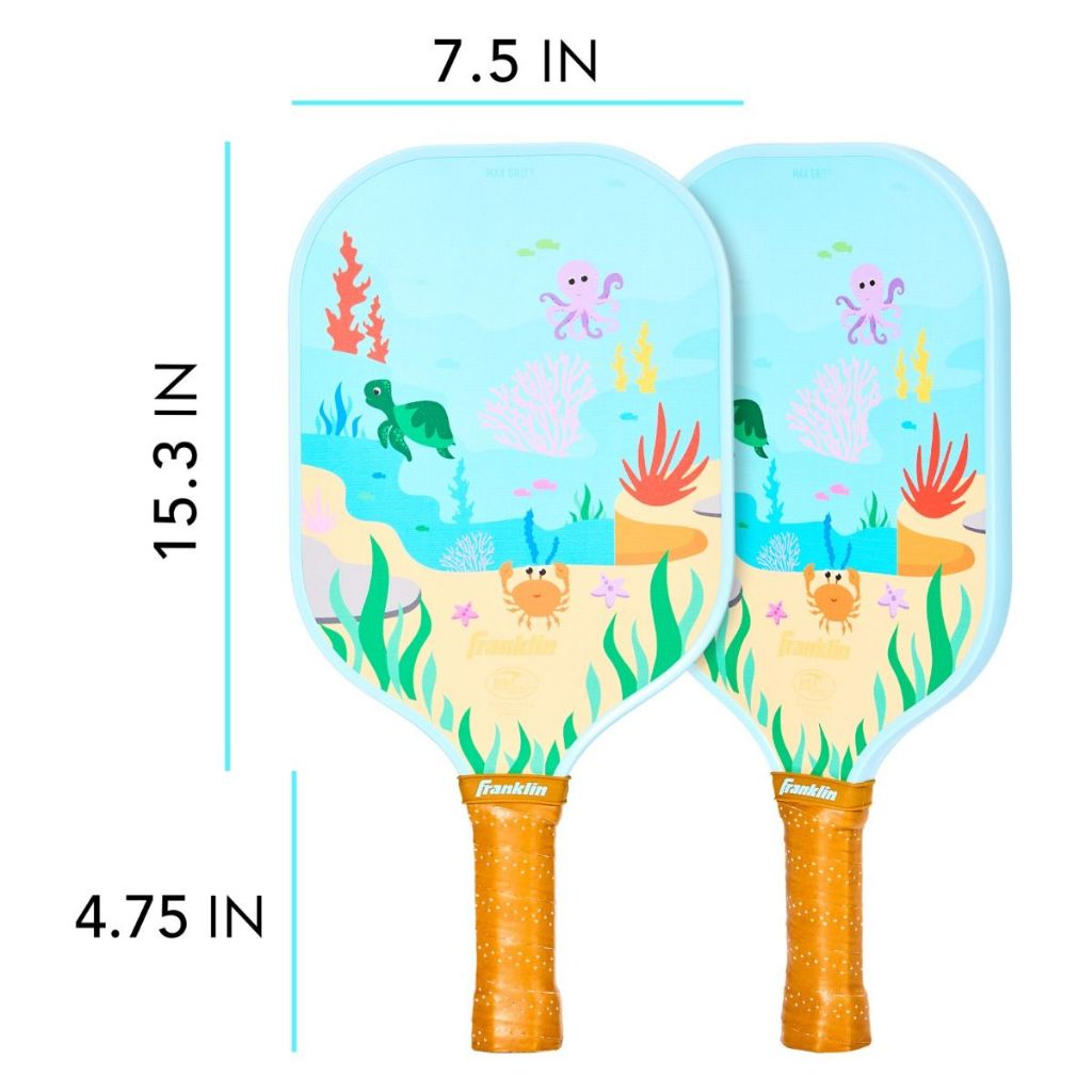Franklin Kids Pickleball Paddle Beginner Paddle Rockstar Sealife