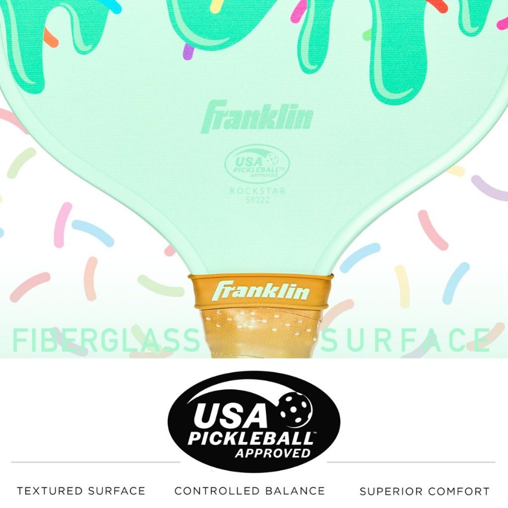 Franklin Kids Pickleball Paddle Youth Paddle Rockstar Ice Cream