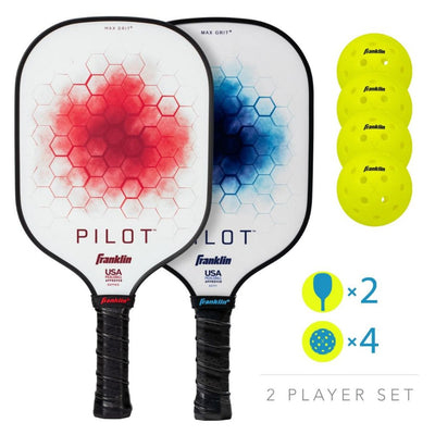 Franklin Pickleball Beginner Set Pilot 2 Player Paddle and Ball Set Pickleball Newbie Set