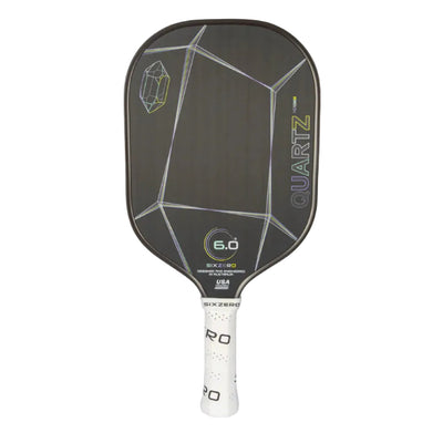 Six Zero Quartz Pickleball Paddle - Prasiolite / Citrine / Amethyst / Smoky / Rose / Crystal (15mm)